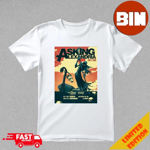 Asking Alexandria Tour On Dec 14 15 2024 Official Poster Essentials Unisex T-Shirt