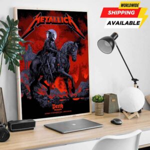 Metallica M72 Perth Ken Taylors Exclusive Pop Up Shop Poster Pale Horseman Artwork Live At Optus Stadium Burswood WA November 1 2025 Home Decor