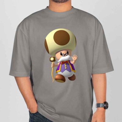Toadsworth Mario Grey T-Shirt