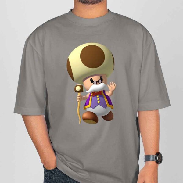Toadsworth Mario Grey T-Shirt
