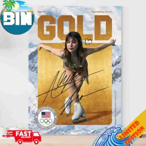 Alysa Liu Olympic Gold 2026 Women’s Figure Skating Champion Signature Poster Collectible Olympic Memorabilia Poster Canvas