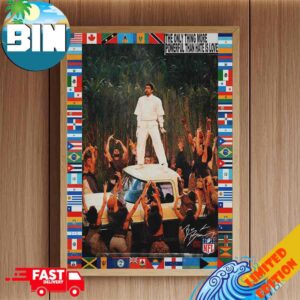 Bad Bunny Super Bowl LX The Only Thing More Powerful Than Is Love Home Decor Poster Canvas