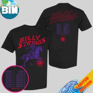 Billy Strings Winter Tour February 2026 Knight’s Tale Tee With Dates Connor Dwyer Two Sides T-Shirt