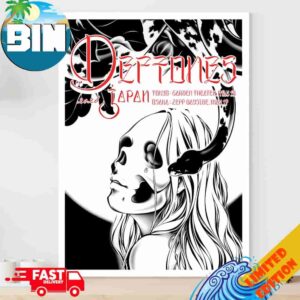 Deftones Tokyo And Osaka Japan 2026 Official Poster For Show At Garden Theater And Zepp Bayside On May 18-19 Poster Canvas