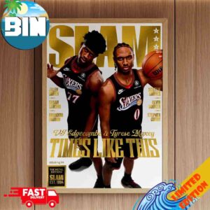 Gold Metal SLAM 260 Tyrese Maxey And Vj Edgecombe Magazine Cover Print Poster Canvas