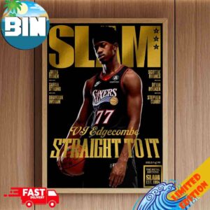 Gold Metal SLAM 260 Vj Edgecombe NBA Philadelphia 76ers Magazine Cover Print Poster Canvas