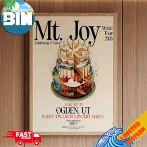 MT Joy Ogden Utah World Tour 2026 Ogden Twilight Concert Series With Joe P On August 25 Poster Canvas