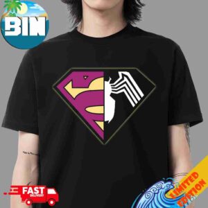 Marvel DC Spider-Man Superman 1 Logo Mash Up Variant Covers Back T-Shirt