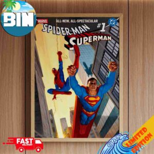 Marvel DC Spider-Man Superman 1 Variant Covers By E.M Gist Poster Canvas