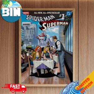 Marvel DC Spider-Man Superman 1 Variant Covers By Humberto Ramos Home Decor Poster Canvas