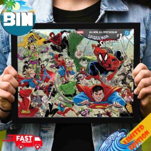 Marvel DC Spider-Man Superman 1 Variant Covers By Kaare Andrews Home Decor Poster Canvas