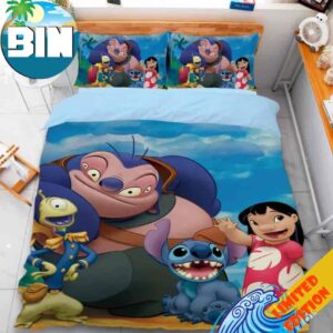 Queen Size Stitch Bedding Set Lilo & Stitch Decor