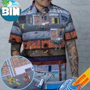 Teenage Mutant Ninja Turtles Button Mashers Hawaiian Shirt And Beach Short