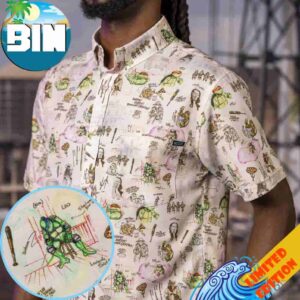 Teenage Mutant Ninja Turtles Heroes In A Half Sketch Hawaiian Shirt And Beach Short