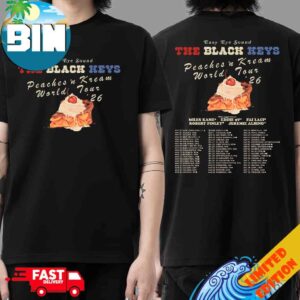 The Black Keys Peaches ‘n Kream World Tour Dates 2026 Two Sides Unisex T-Shirt
