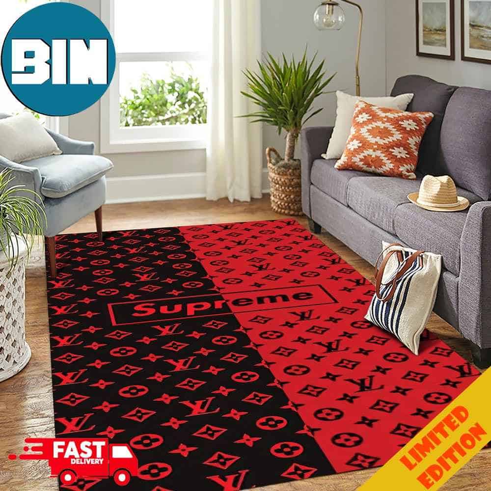 A Sophisticated Fusion Of Louis Vuitton And Supreme For Living Room Home Decor Rug Carpet A Sophisticated Fusion Of Louis Vuitton And Supreme For Living Room Home Decor Rug Carpet
