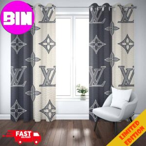 Basic Style Fashion Louis Vuitton Home Decor Window Curtain