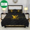 Black Veinstone Bedroom Duvet Cover Louis Vuitton Bedding Set