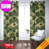 Black And White Prada Fashion 2024 Luxury For Living Room Home Decor Window Curtain