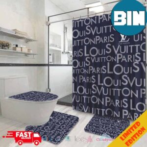 Chic And Luxurious Louis Vuitton Bathroom Set With Shower CurtainA Glamorous Upgrade
