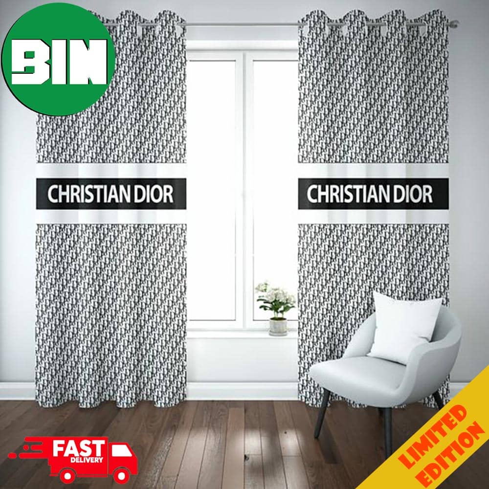 Christain Dior Luxury Fashion Window Curtain Home Decorations For Bedroom And Living Room Christain Dior Luxury Fashion Window Curtain Home Decorations For Bedroom And Living Room