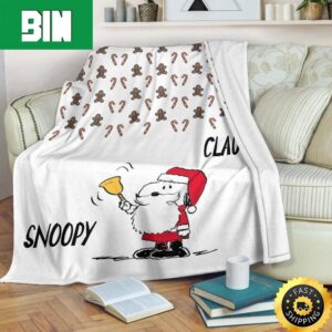 Christmas Snoopy Claus Cookies Candy Cane Patterns Snoopy Blanket Christmas