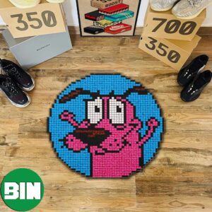 Courage The Cowardly Dog Pixel Style Cartoon Network Movie Custom Shape Home Decor Rug Carpet