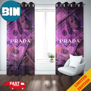 Dollar Background Funny Prada Fashion And Style Home Decor Bed Room And Living Room Window Curtain