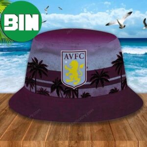 EPL Aston Villa FC Summer Palm Tree Bucket Hat-Cap
