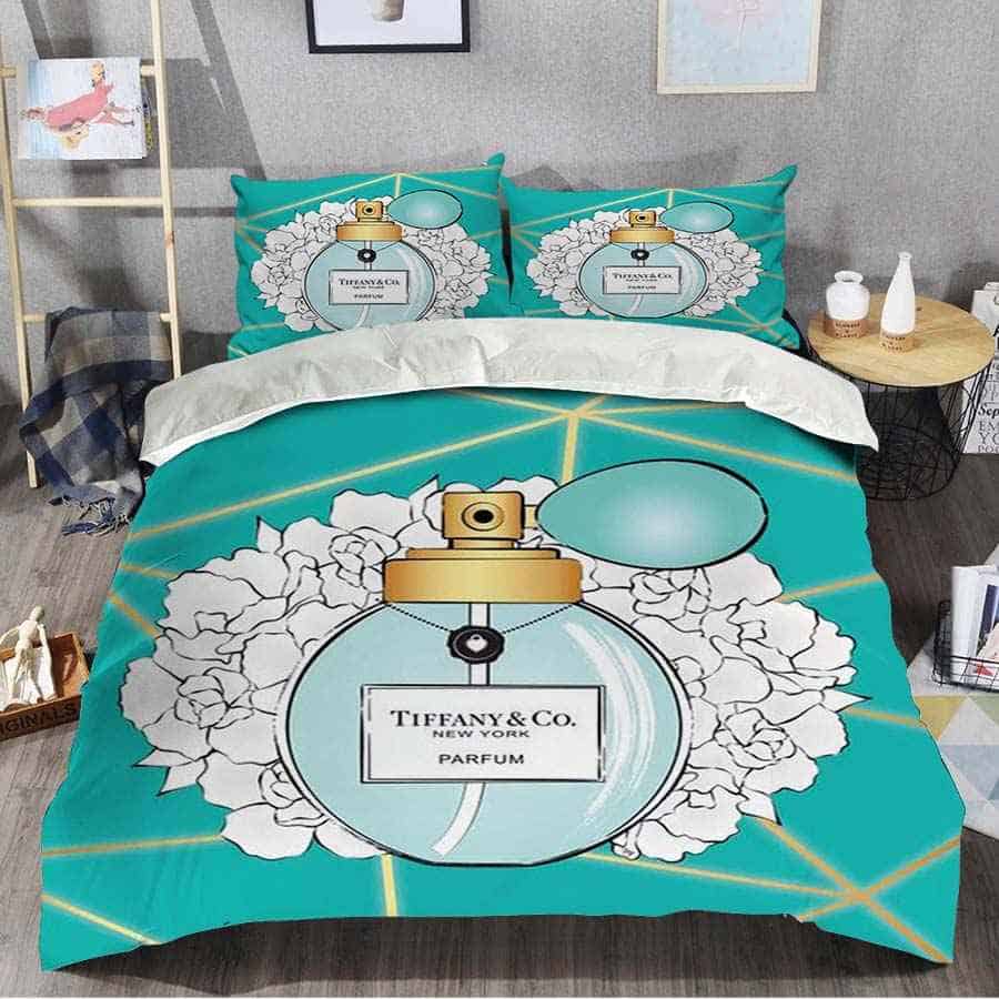 Flower And Perfume Fashion And Luxury Best Tiffany And Co Home Decor Bedding Set And Pillow Cases Flower And Perfume Fashion And Luxury Best Tiffany And Co Home Decor Bedding Set And Pillow Cases