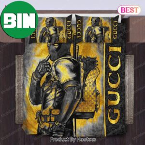 Funny Deadpool Bedroom Duvet Cover Gucci Bedding Set