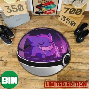 Gengar Ghost Nap Carpet Home Decor For Living Room Pokemon Rug