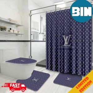 Glamorous Louis Vuitton Bathroom Set With Shower Curtain