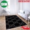 Gucci Logo And Flowers Fashion And Luxury Best Home Decor Rug Carpet