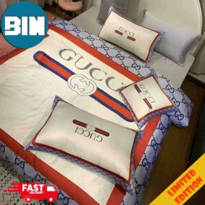 Gucci Luxury Bedding Set With Vintage Design For Elegant Bedroom Decor