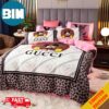 Gucci Luxury Navy Background And Pattern Design Bedding Set For Elegant Bedroom Decor