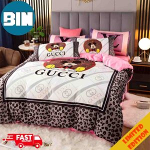 Gucci Mickey Luxury Bedding Set For Modern Bedroom Decor
