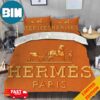 Hermes Paris Grey Pattern Luxury Brand High Quality Bedding Set Home Decor Hermes Paris Grey Pattern Luxury Brand High Quality Bedding Set Home Decor