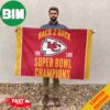 Kansas City Chiefs Back-to-back Super Bowl LVIII Champion Season 2023-2024 NFL Merchandise Garden House Flag Kansas City Chiefs Back-to-back Super Bowl LVIII Champion Season 2023-2024 NFL Merchandise Garden House Flag