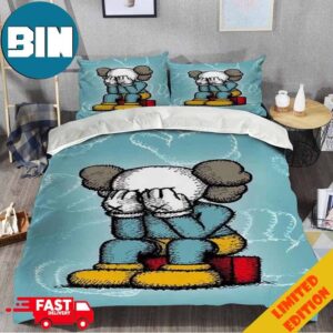 Kaws Don’t Cry Cartoon Characters Home Decoration Bedding Set With Two Pillows