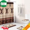 Luxury-Inspired Louis Vuitton Bathroom Set With Shower Curtain
