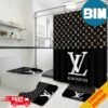 Lavish Gold-Tone Louis Vuitton Bathroom Set With Shower Curtain