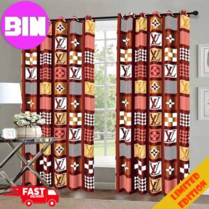 Louis Vuitton Caro Fashion Window Curtain Home Decor For Living Room