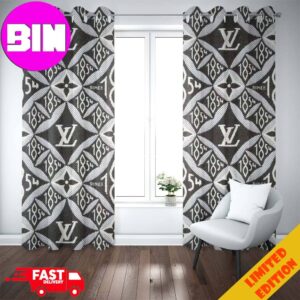 Louis Vuitton Est 1854 Fashion And Style Black And White Home Decor Window Curtain