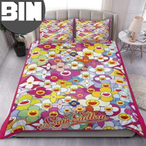 Louis Vuitton Flower Smile Pattern Bedding Set