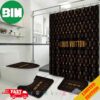 Louis Vuitton LV Light Brown Shower Curtain And Bathroom Set Louis Vuitton LV Light Brown Shower Curtain And Bathroom Set