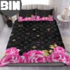Louis Vuitton Text Pattern Black And White Bedding Set Louis Vuitton Text Pattern Black And White Bedding Set