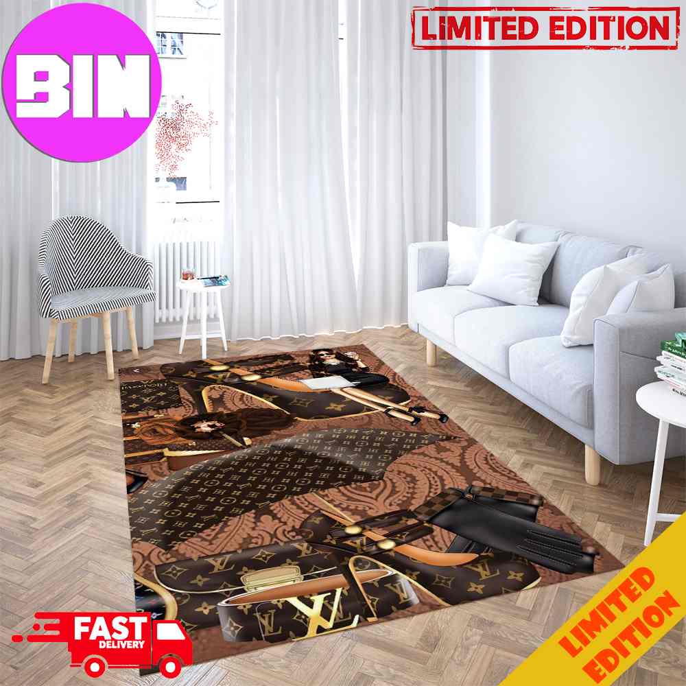 Louis Vuitton Rug Carpet Brown Pattern Luxury Home Decor For Living Room And Bedroom Louis Vuitton Rug Carpet Brown Pattern Luxury Home Decor For Living Room And Bedroom