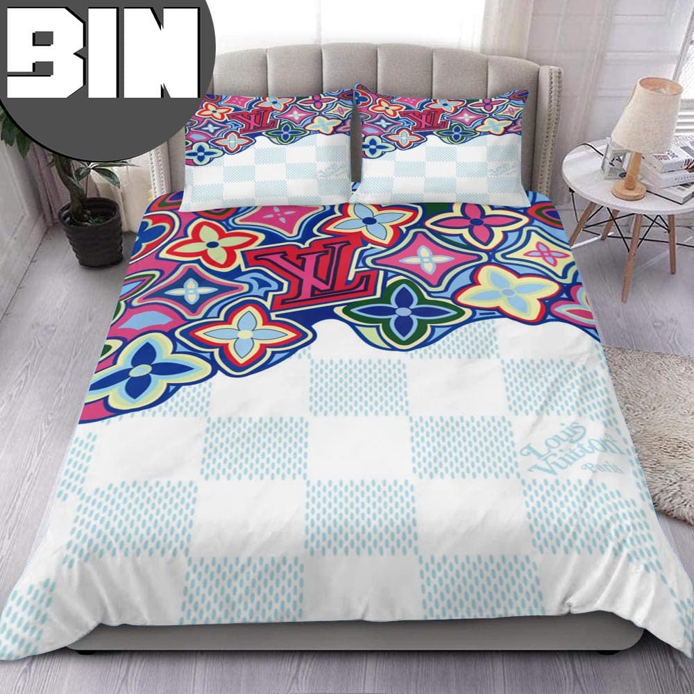 Louis VuittonColor Mix Big Logo Bedding Set Louis VuittonColor Mix Big Logo Bedding Set