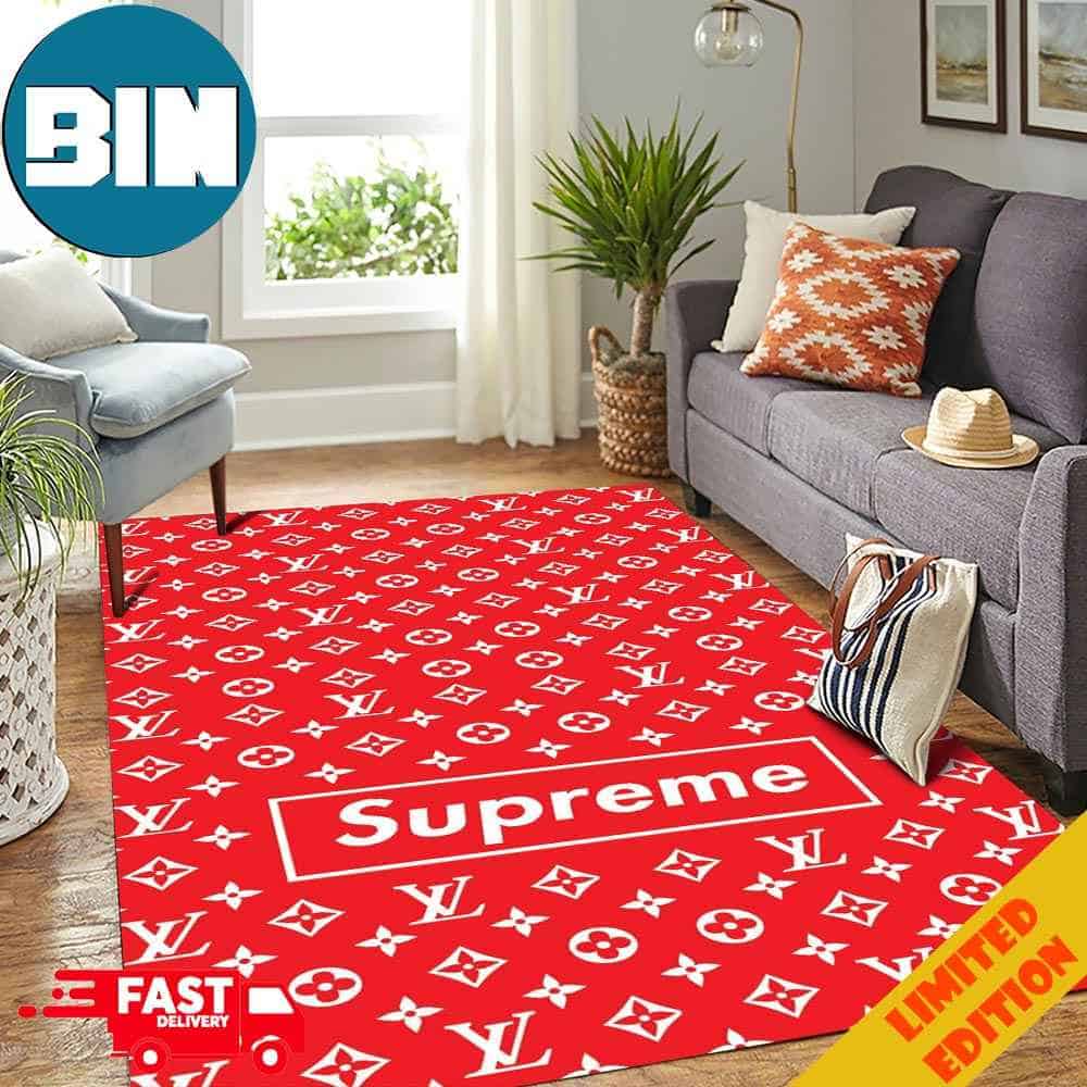 Luxurious Combination Between Louis Vuitton And Supreme For Living Room Home Decor Rug Carpet Luxurious Combination Between Louis Vuitton And Supreme For Living Room Home Decor Rug Carpet